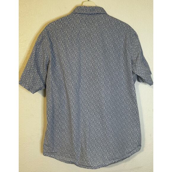 Cremieux‎ Men's Pasley Short Sleeve Button Down Shirt Light Blue Size XL - Picture 2 of 6